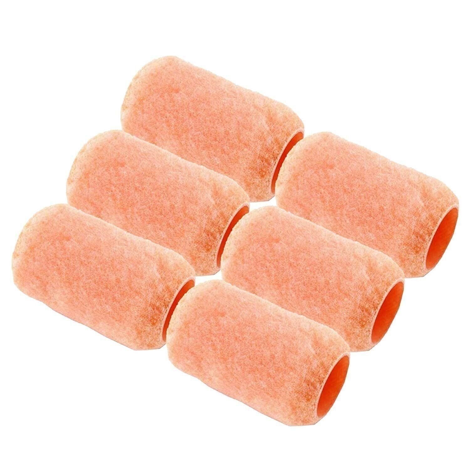 Reusable Paint Roller Covers 4″ x 3/8″ Nap Washable PVC Plastic Core Refill Bulk