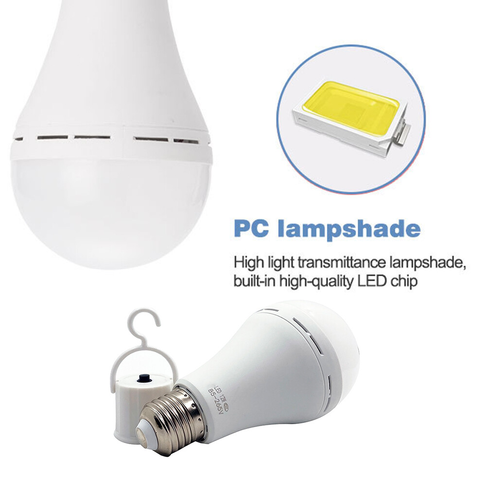 4Pcs LED Rechargeable Emergency Light Bulb 60W Equivalent 1200mAh Battery Backup