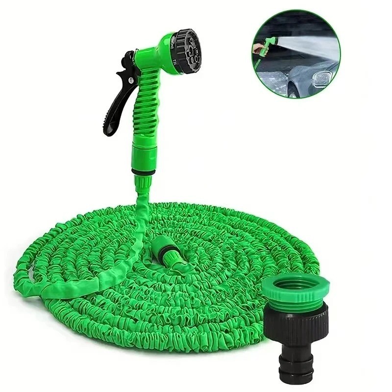 Expanding Expandable Flexible Garden Water Hose w Spray Nozzle 25, 50, 75, 100FT