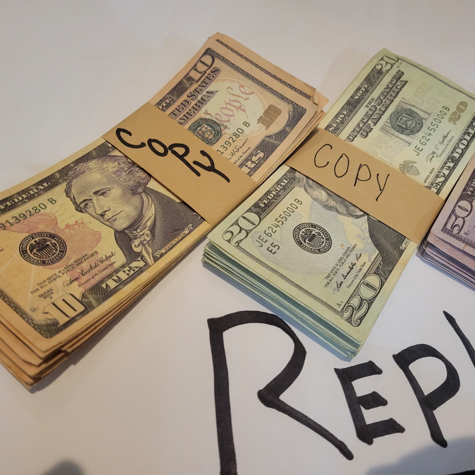 Best Replica AGED $10,$20,$50&$100 Bill* 25 ea (100 Total)/ REPLICA