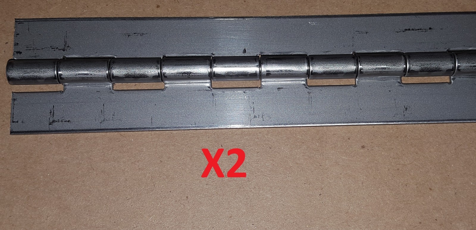 2 pc .062 Stainless Steel Piano Hinge 23.125 x 1-1/2 Continuous Door/Boat D2