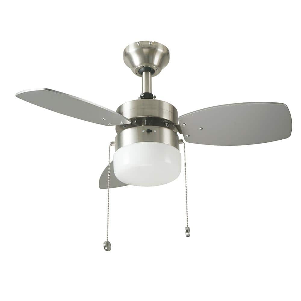 Triplicity 30 in. Indoor Brushed Nickel Ceiling Fan