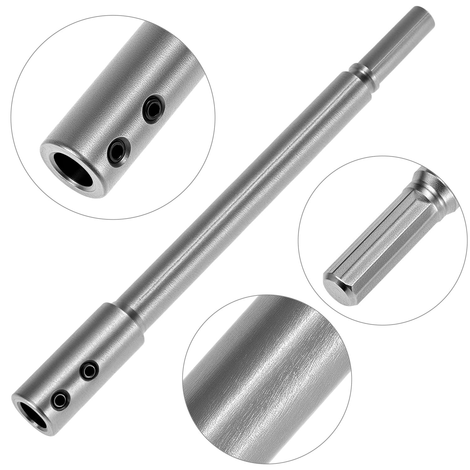 7” Extra Long Forstner Bit Extension 5-3/4” Reach for 3/8” Round or Hex Shaft
