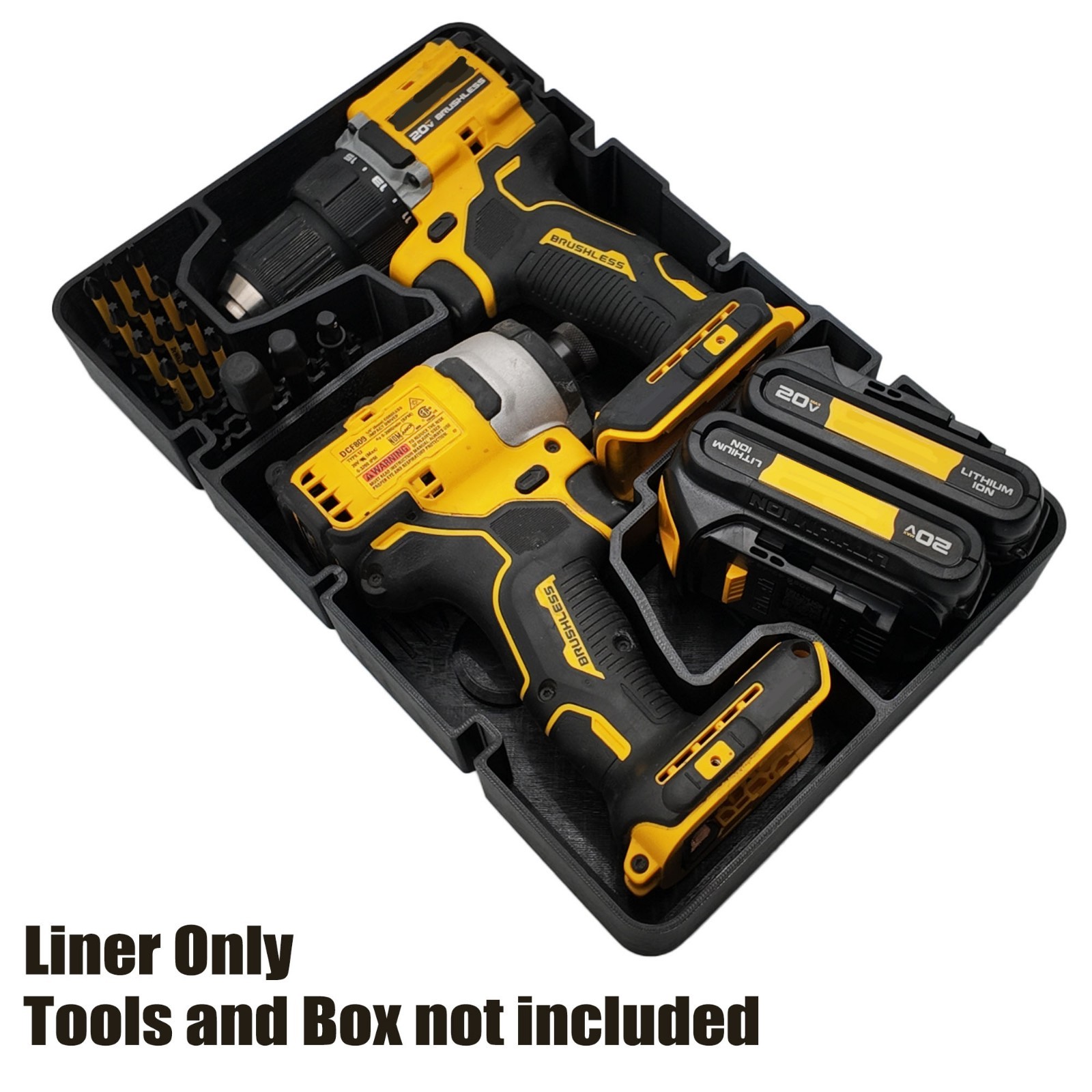 DeWalt Deep Compact Organizer Insert 20V Brushless Drill Impact Set *Insert only