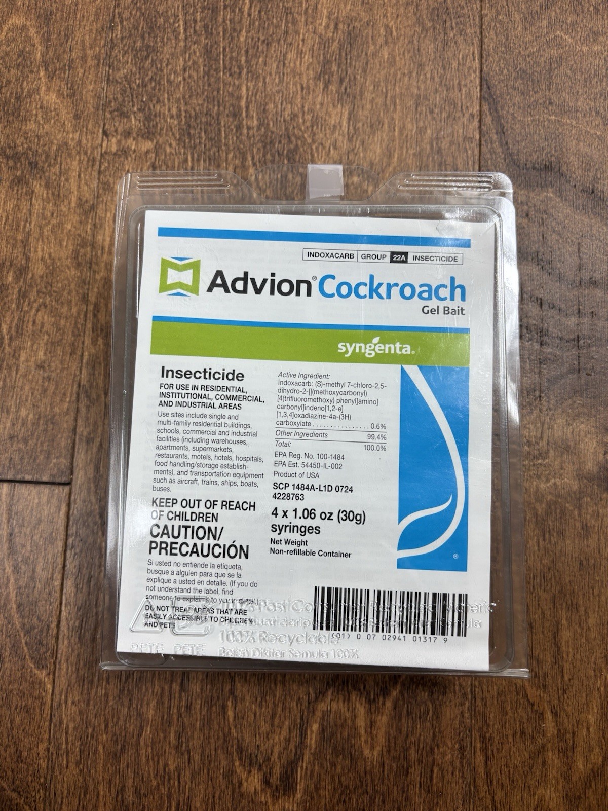 GENUINE Advion Roach Killer | 4 PACK | Cockroach Gel Bait Tubes + Plunger & Tips