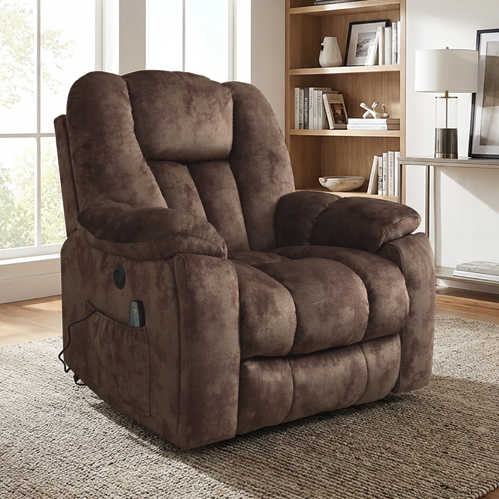 EBELLO Large Power Lift Recliner Chair with Massage & Heat,USB Ports for Elderly