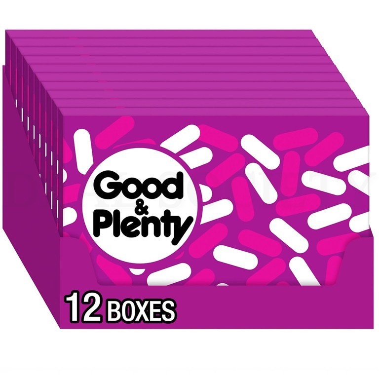 Good & Plenty Fat Free Licorice Candy 6oz Lot of 12 Boxes