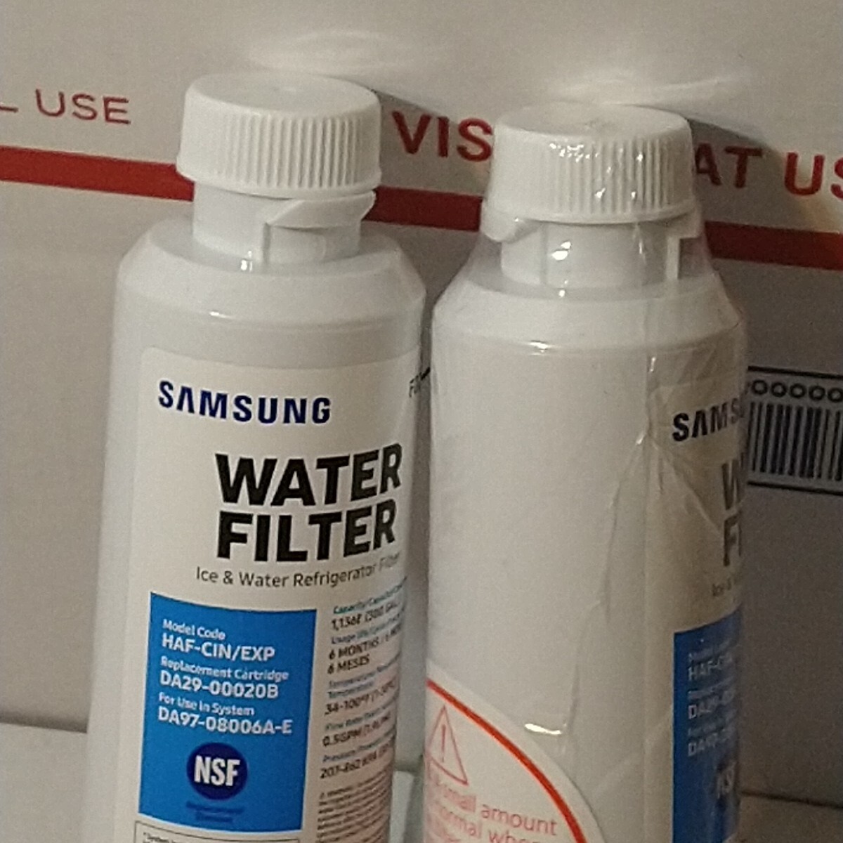 2 Pack Samsung DA29-00020B HAF-CIN/EXP Refrigerator Fresh Water Filter Cartridge