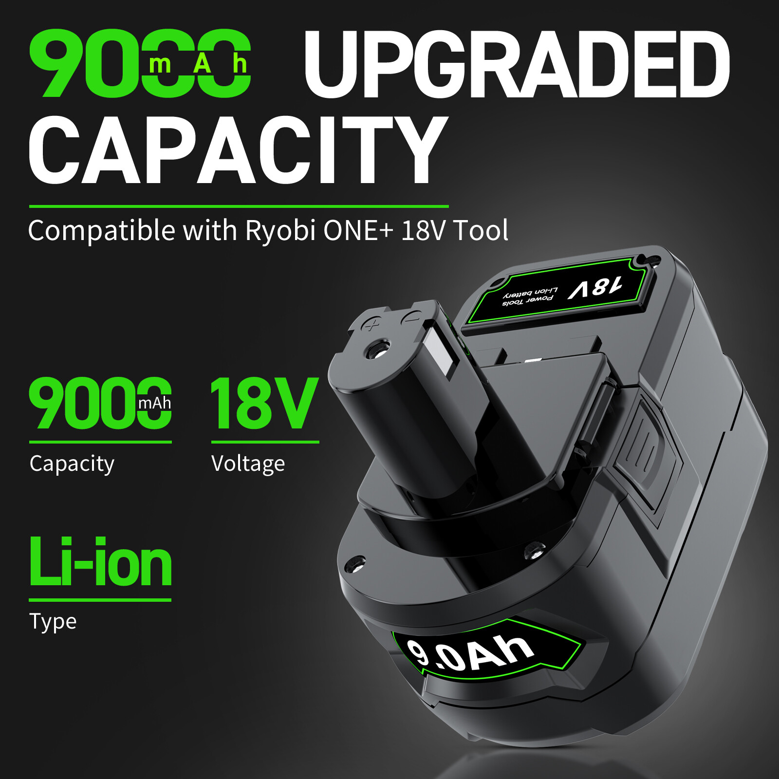 18V 8.0AH For Ryobi One Plus P108 18 Volt Lithium-ion High Capacity Battery Lots