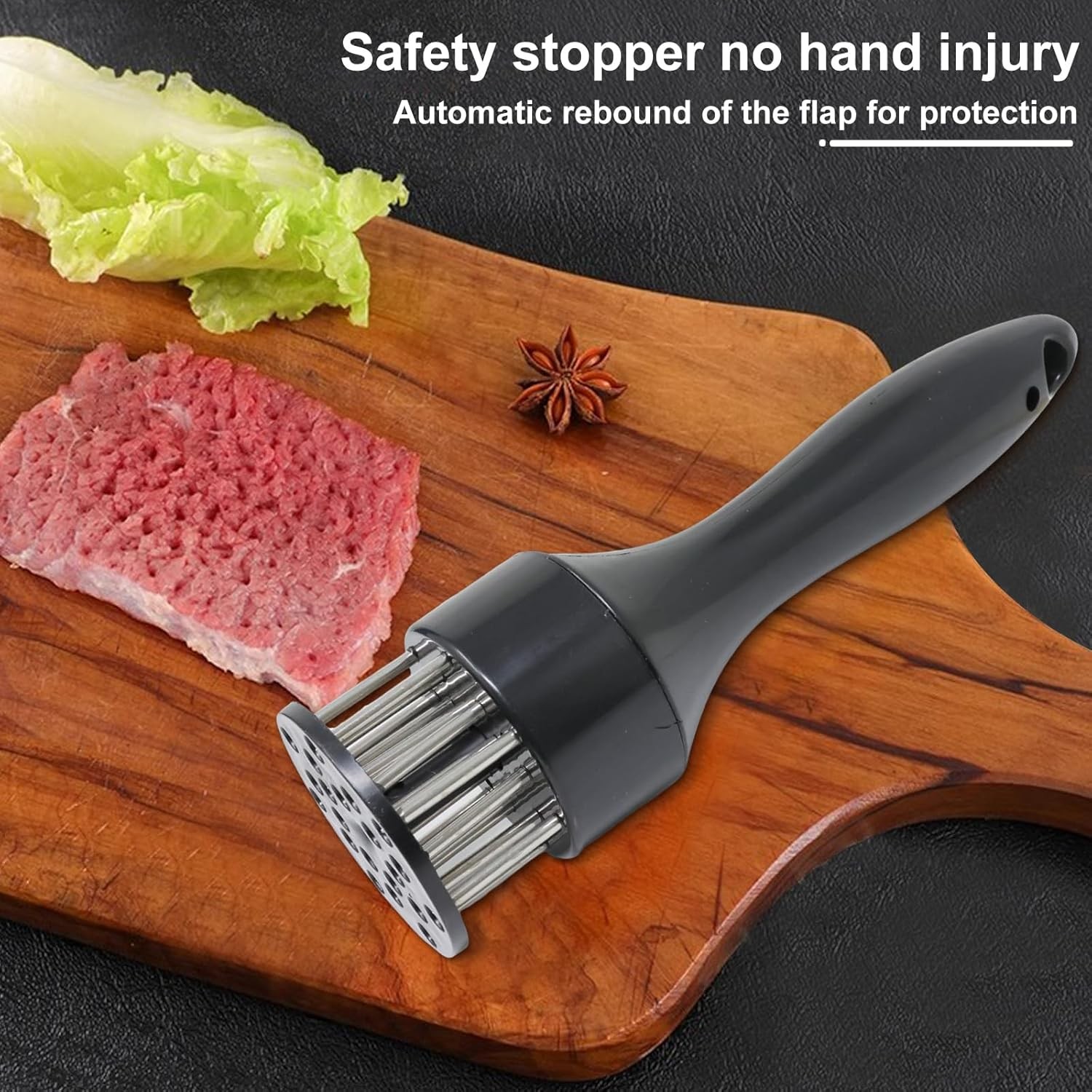 Meat Tenderizer Tool 21Needles Stainless Steel for Tenderizing Kitchen Tool USA