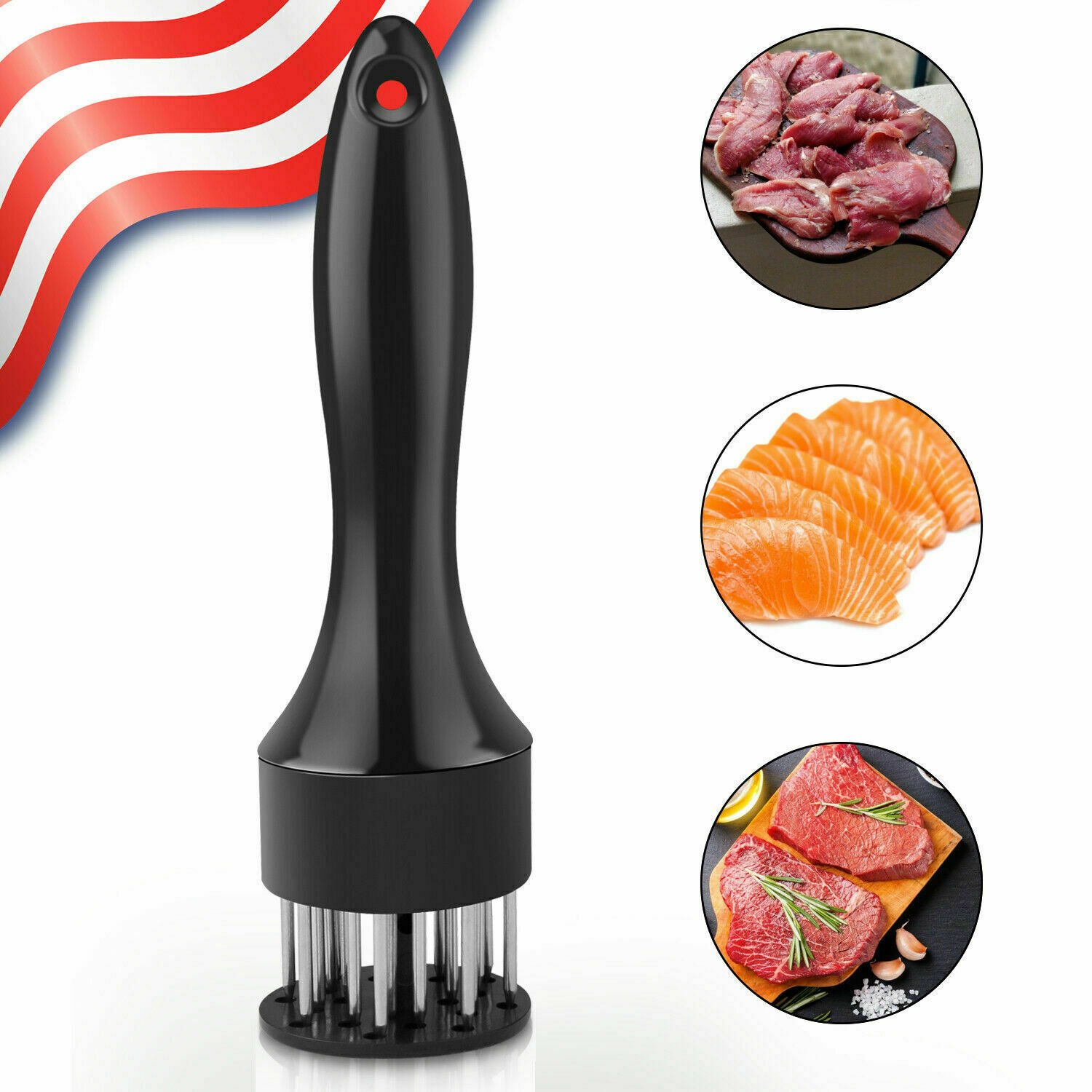 Professional Meat Tenderizer Stainless Steel Needle Cooking Hammer Kitchen Tool