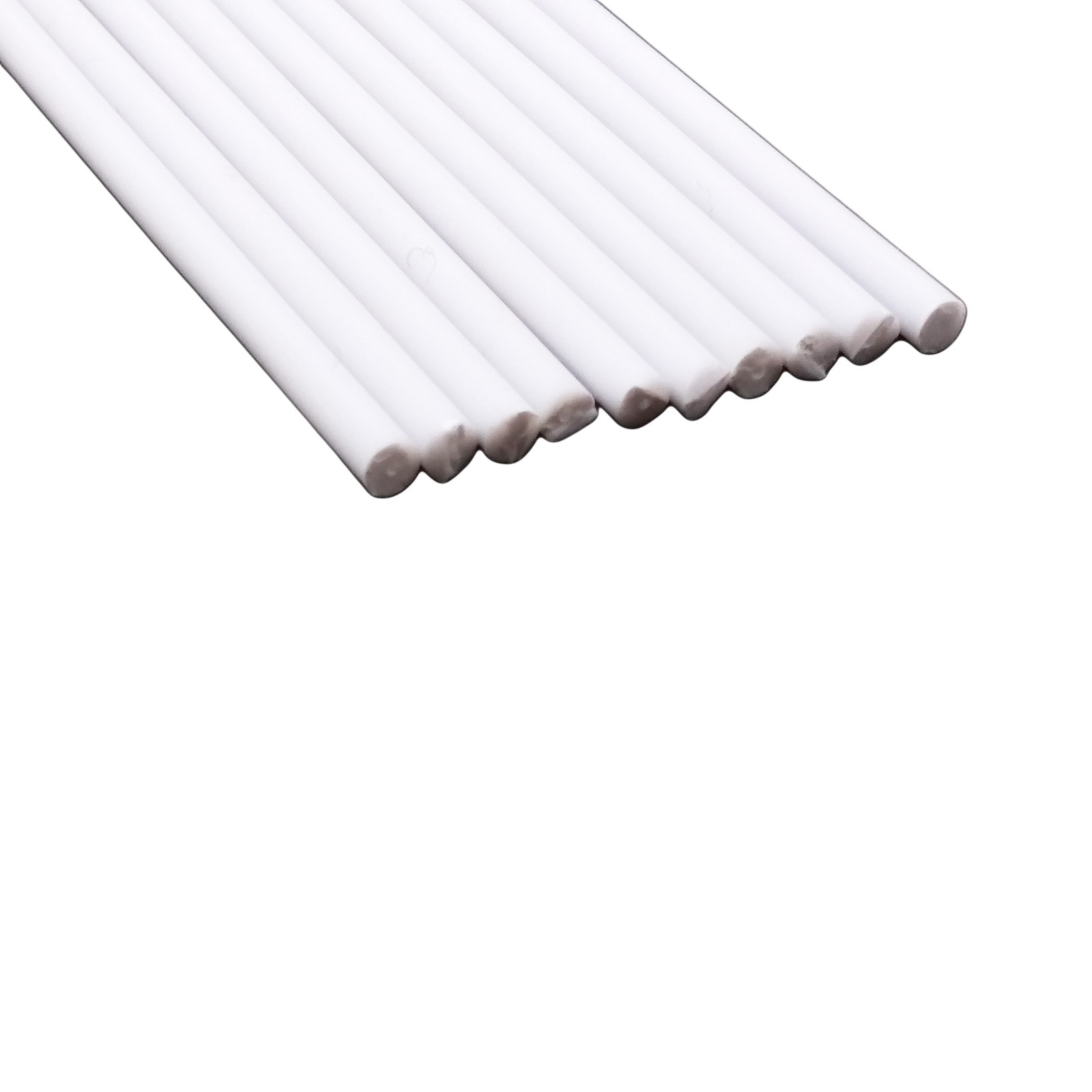 US Stock 10x ABS Styrene Plastic Round Bar Rod Dia 3mm length 9.8″ 250mm White