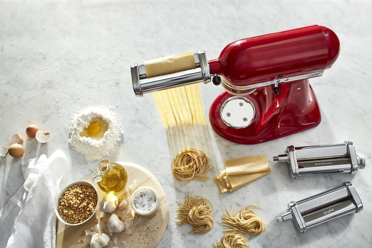 KitchenAid 3-Piece Pasta Roller and Cutter Set, Metal, KSMPRA, Attachment ONLY