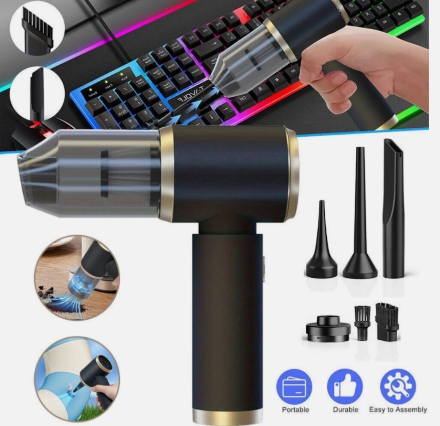 9 In1Mini Portable Cordless Handheld Air Blower & Vacuum Cleaner for Home&Car&=#