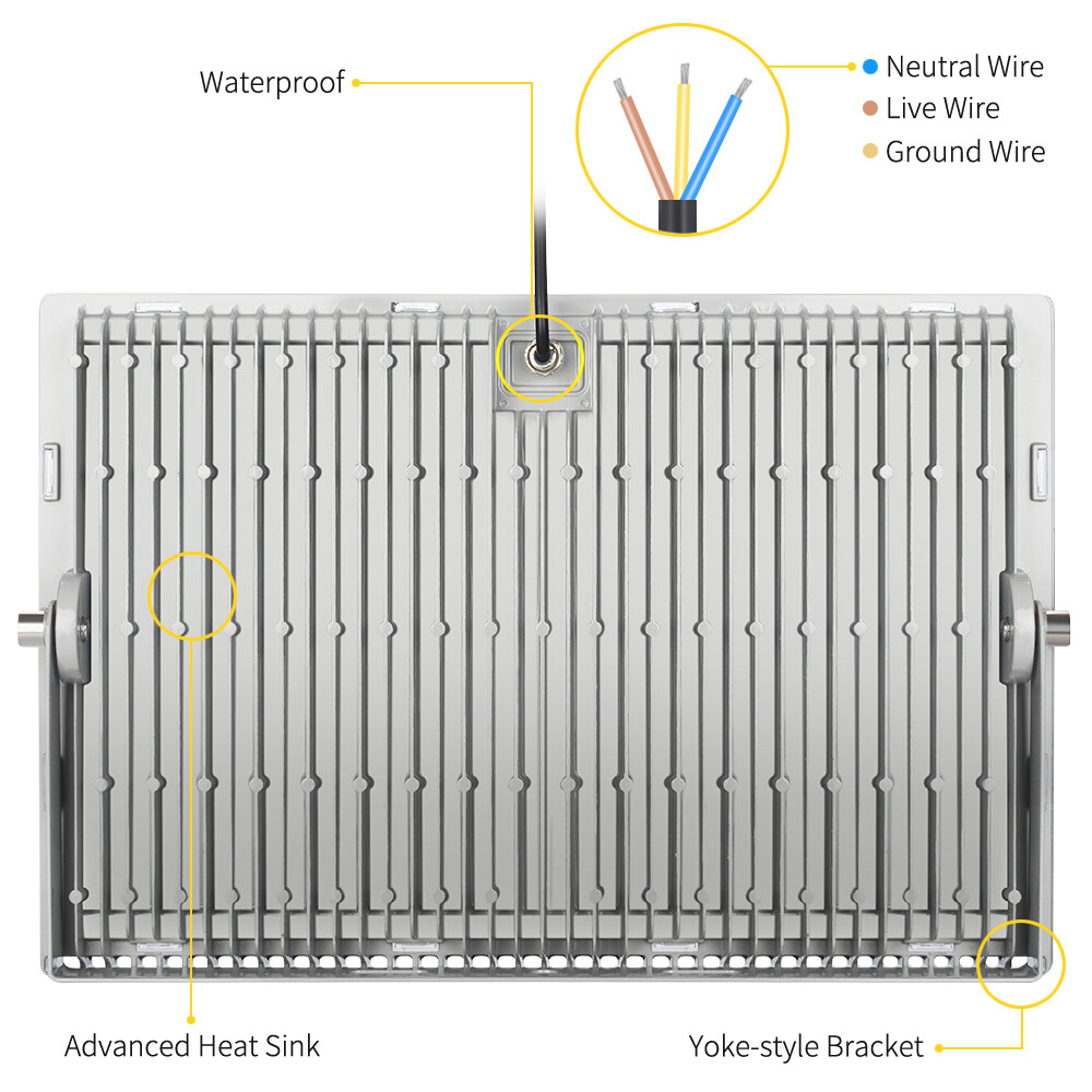 500W LED Flood light Cool White Arena Ouoor Garden Yard SpotLight IP65 AC 110V