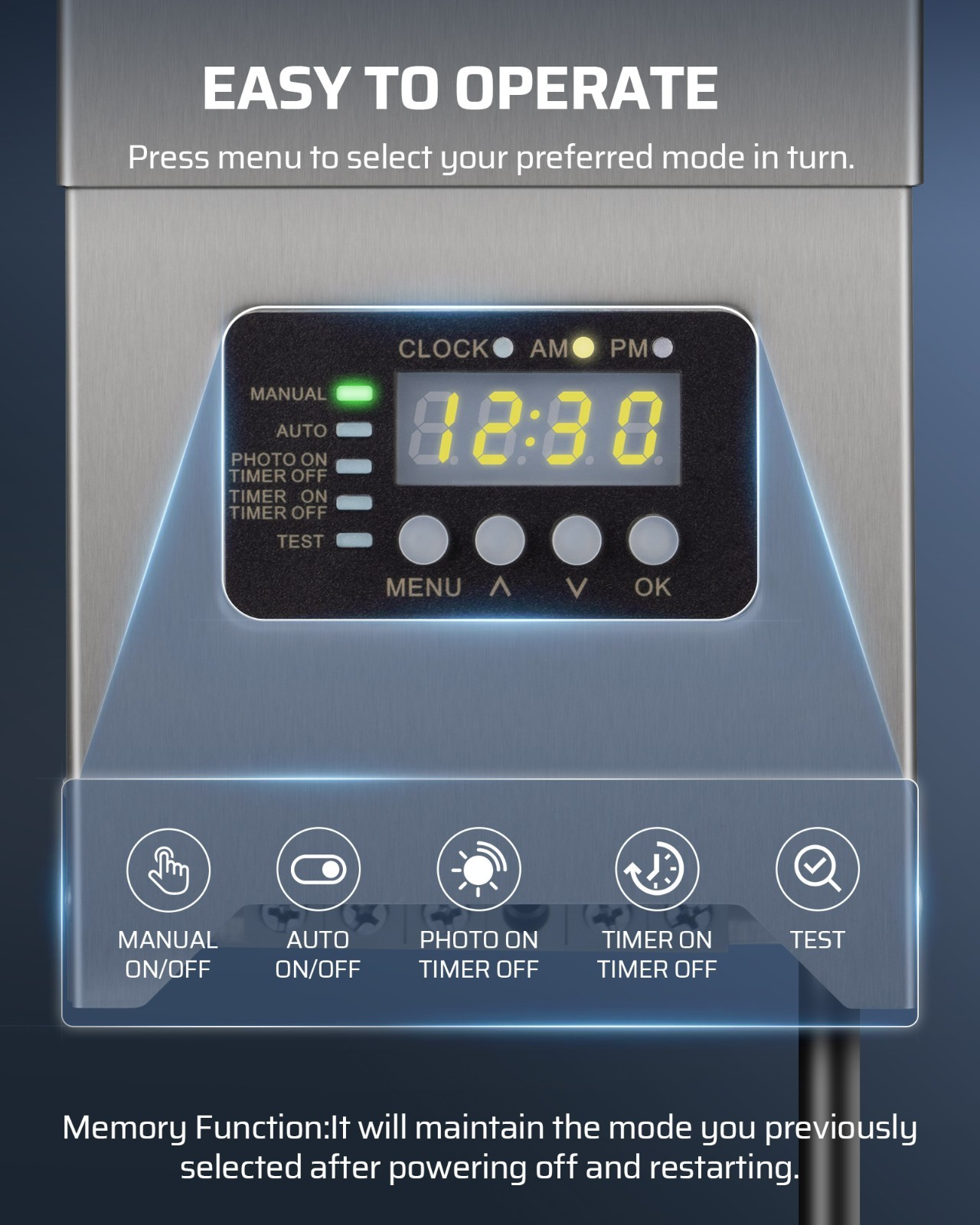 DEWENWILS 300W Low Voltage Landscape Transformer with Photocell & Timer 12V/15V