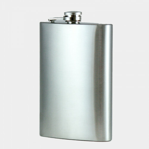 Plain 12 oz Stainless Steel Hip Flask – No Personalization