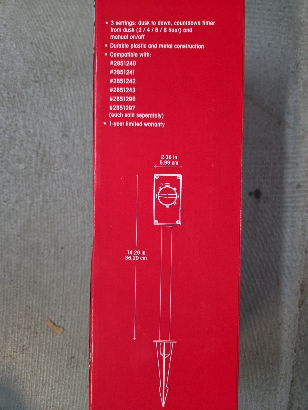 Portfolio Landscape, Matte Black Finish Photocell Sensor Controller w/ Timer 60W