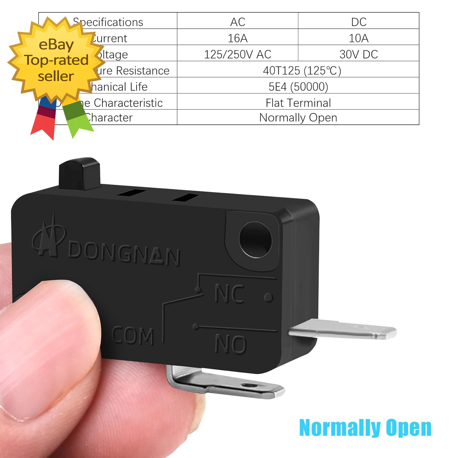 3PCS Microwave Oven Door Switch Replacement Parts 16A 125/250V, Kw3At-16