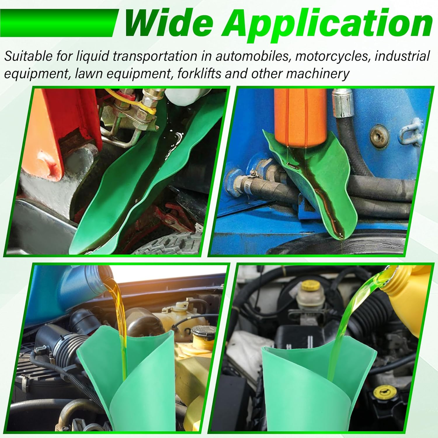 Flexible Oil Funnel, Reusable Flex Funnels for Automotive Use | 14.7 x 6.7 In…
