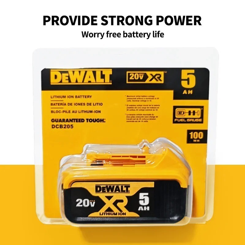 2 Pack DEWALT DCB205-2 20V Max XR 5.0Ah Lithium-Ion Battery New In Pack USA