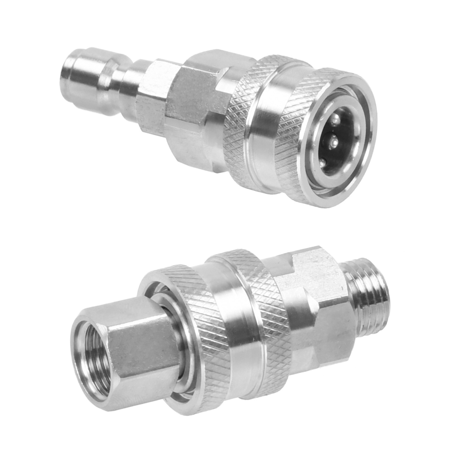 2 Sets NPT 1/4 Inch Pressure Washer Coupler Quick Connect Plug Fitting Adapter
