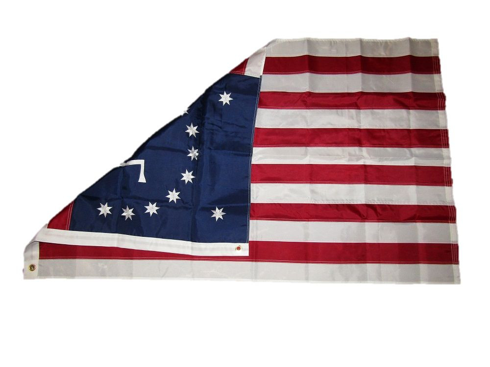 3×5 Embroidered Bennington 76 Flag 1776 220D Sewn Nylon Flag 3’x5′ Grommets