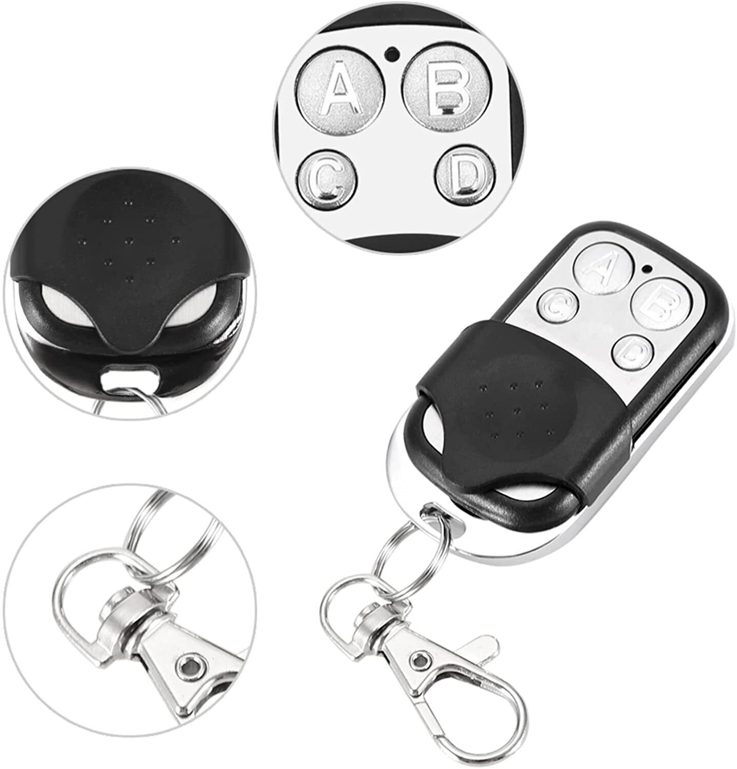 4 X 433MHz Universal Rolling Code Remote Control Fob Gate Garage Door Opener Key