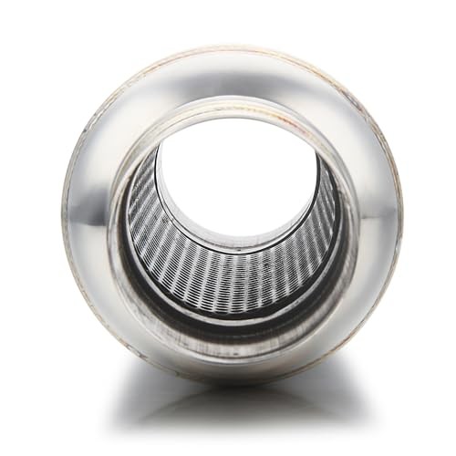 2.5” Inlet & Outlet Universal Muffler, 2.5″ Inlet 11.5″ Long-2 Pack Silver