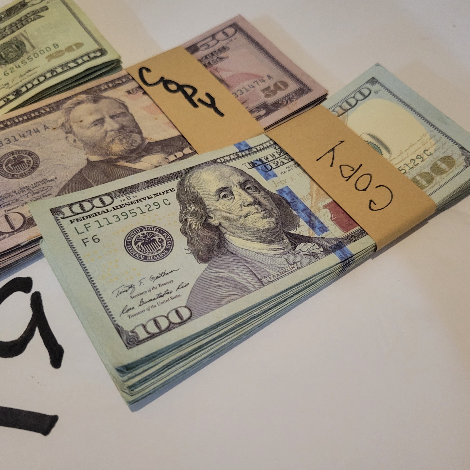 Best Replica AGED $10,$20,$50&$100 Bill* 25 ea (100 Total)/ REPLICA