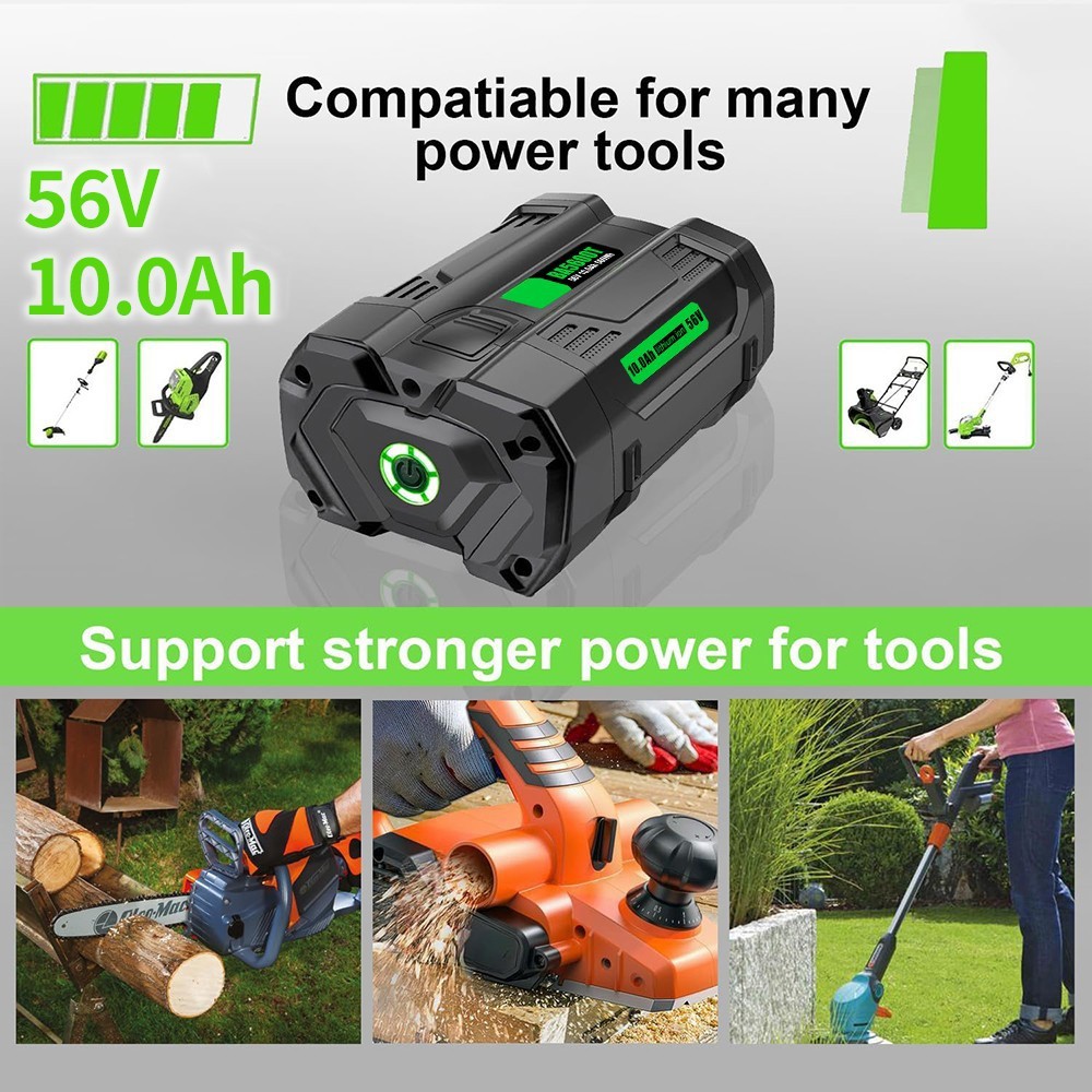 56V 10.0Ah upgrade For EGO BA5600T BA2800T Power + 56V 10Ah Lithium New Battery