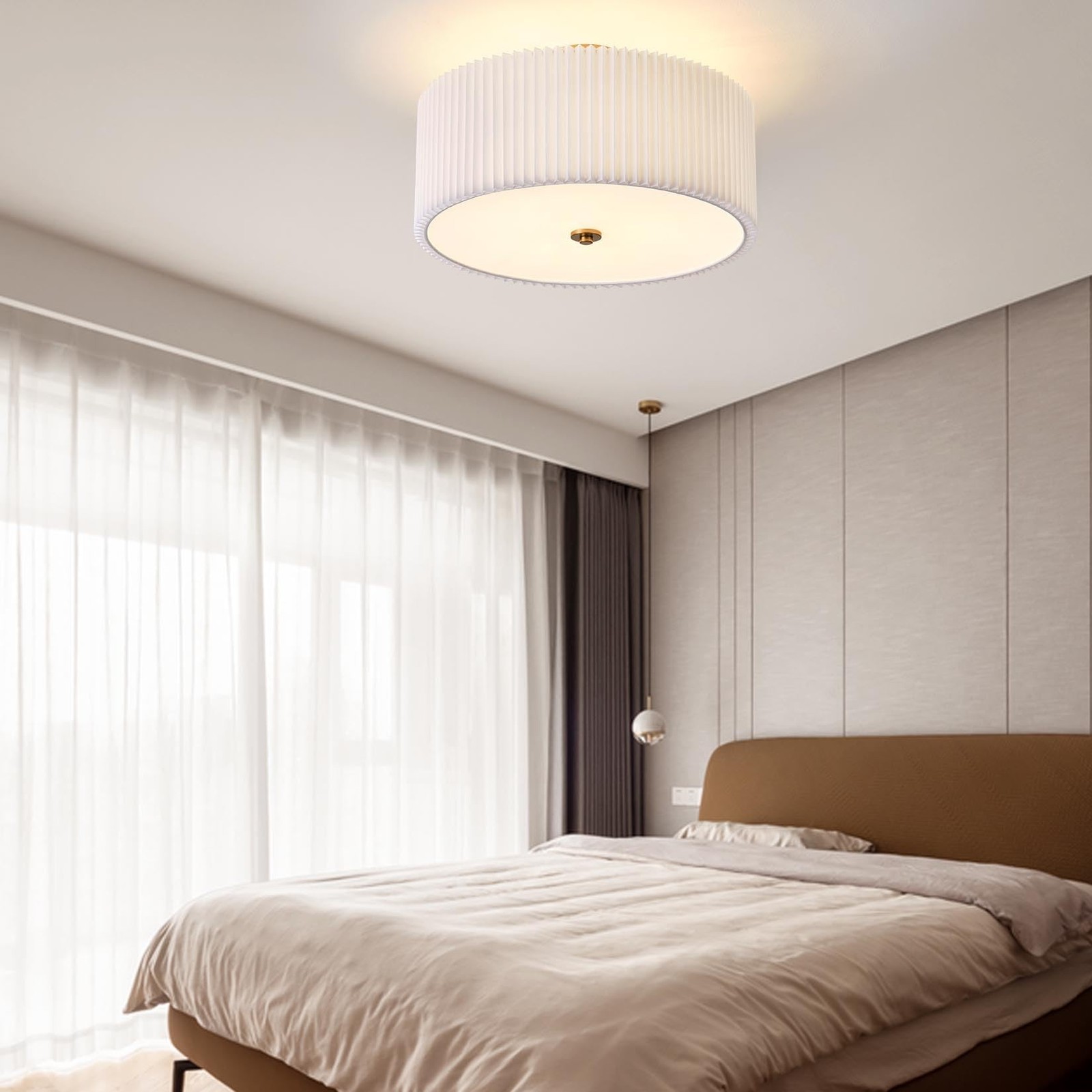 Giutna Semi Flush Mount Ceiling Light,17.7″Modern Close Ceiling Light Fixture