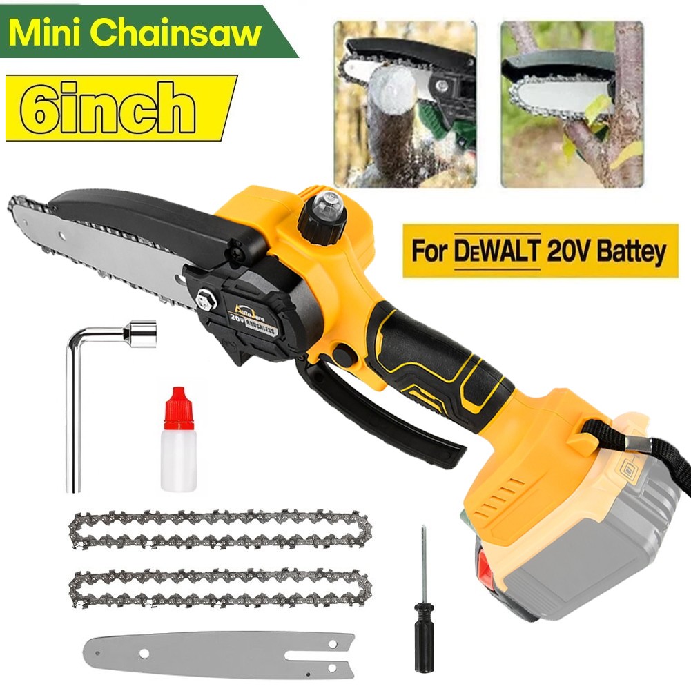 Cordless Chainsaw for DeWALT 20V Max Battery 6-Inch Hand-held Mini Pruning Saw