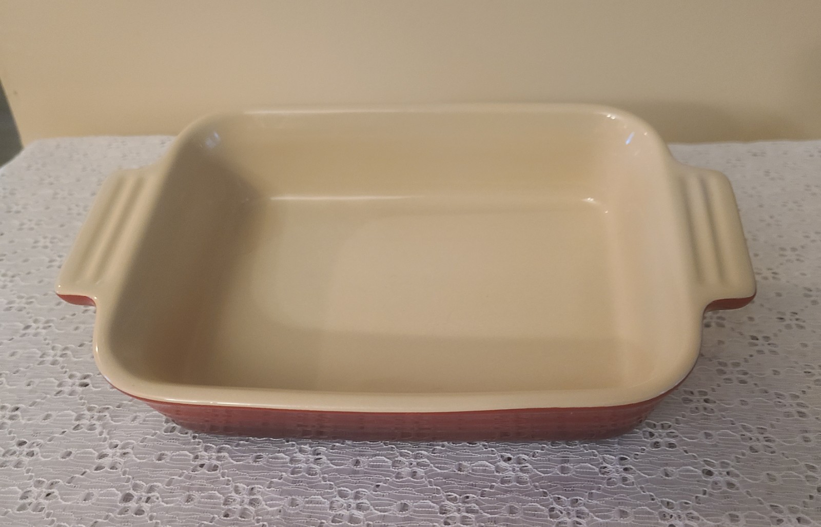 Le Creuset Rectangular Baking Dish Casserole Red Stamped 07-28