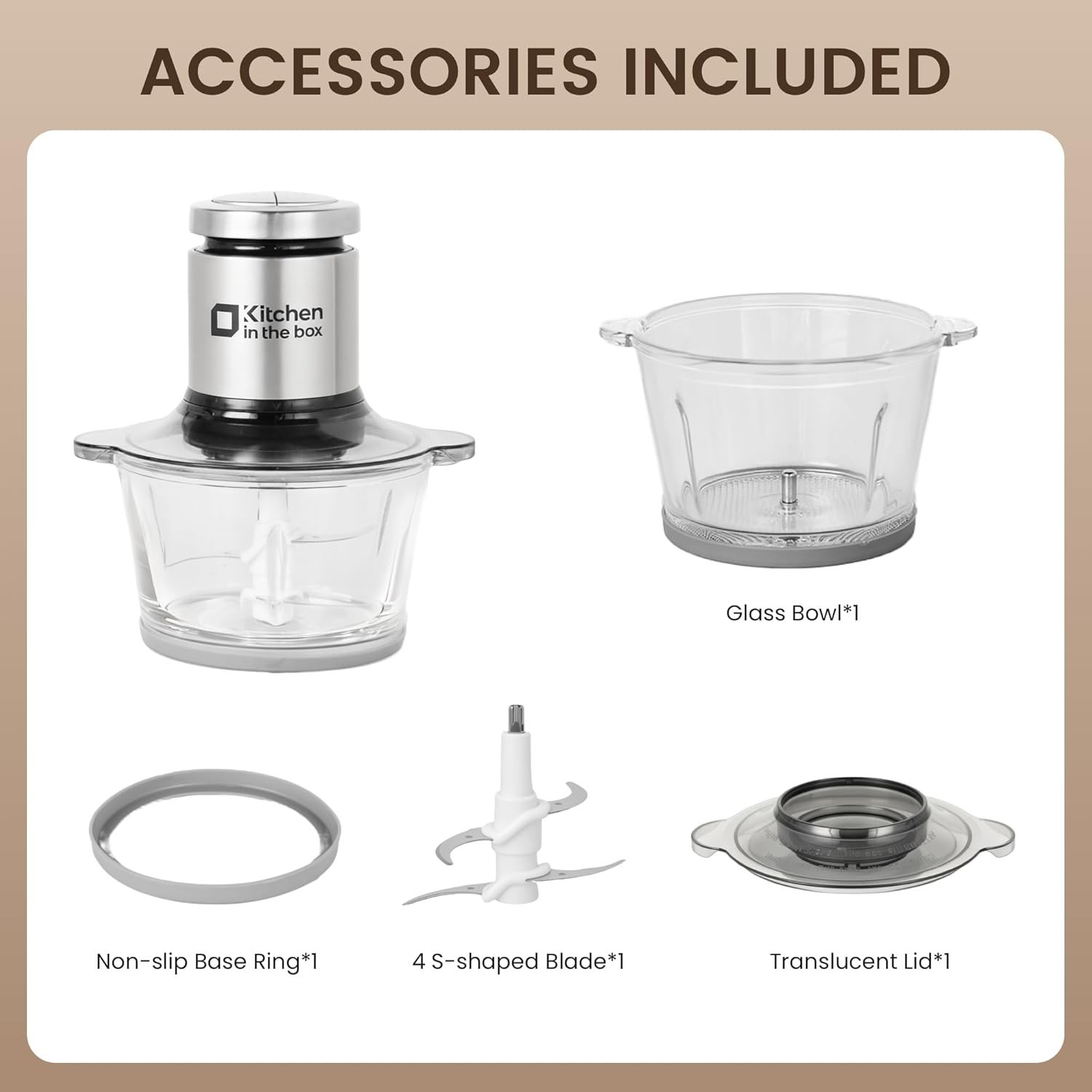 400W Chopper & Grinder – Easy Clean with Dishwasher-Safe Parts & Non-Slip Base