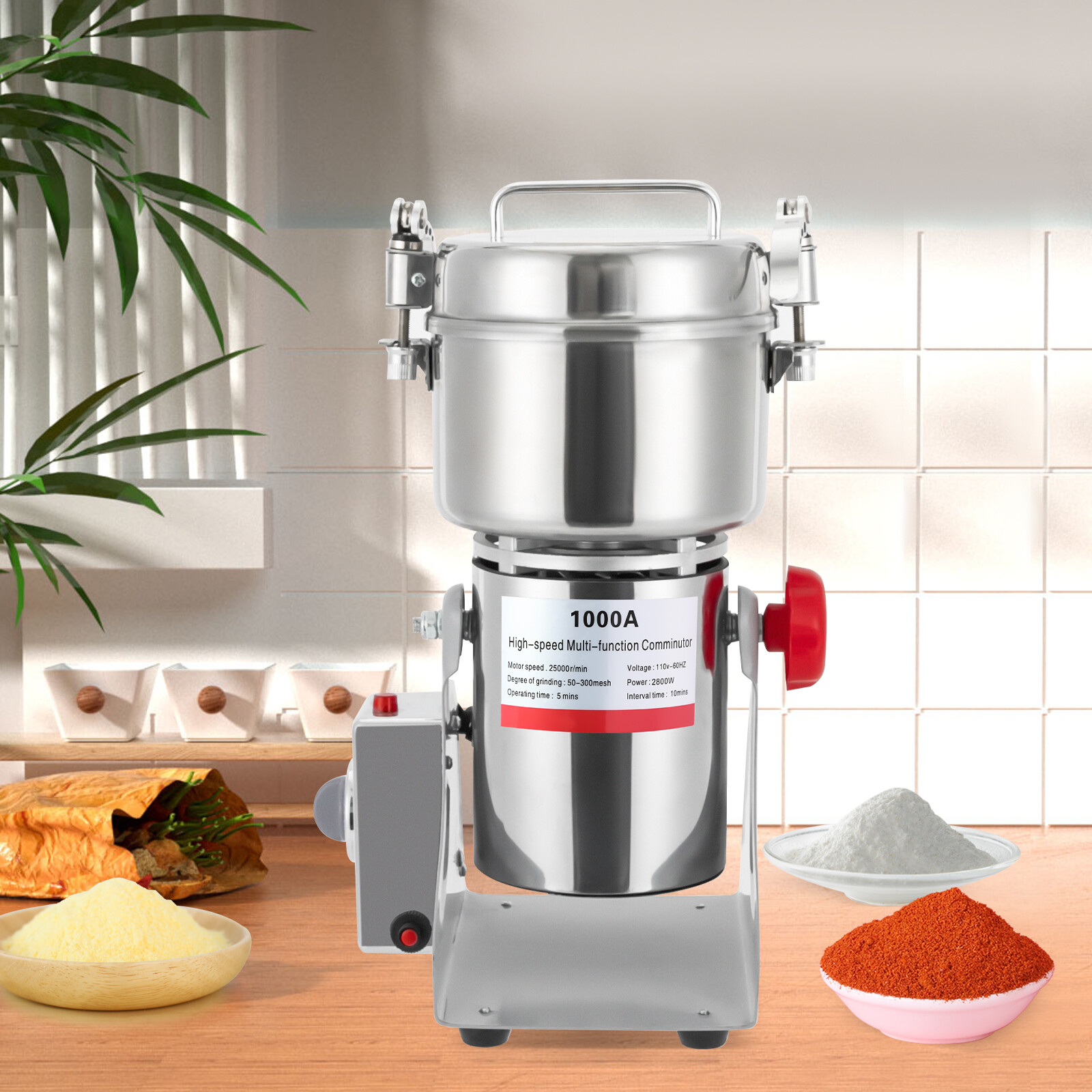 1000g Electric Grain Grinder Spice Mills Commercial Superfine Powder Pulverizer