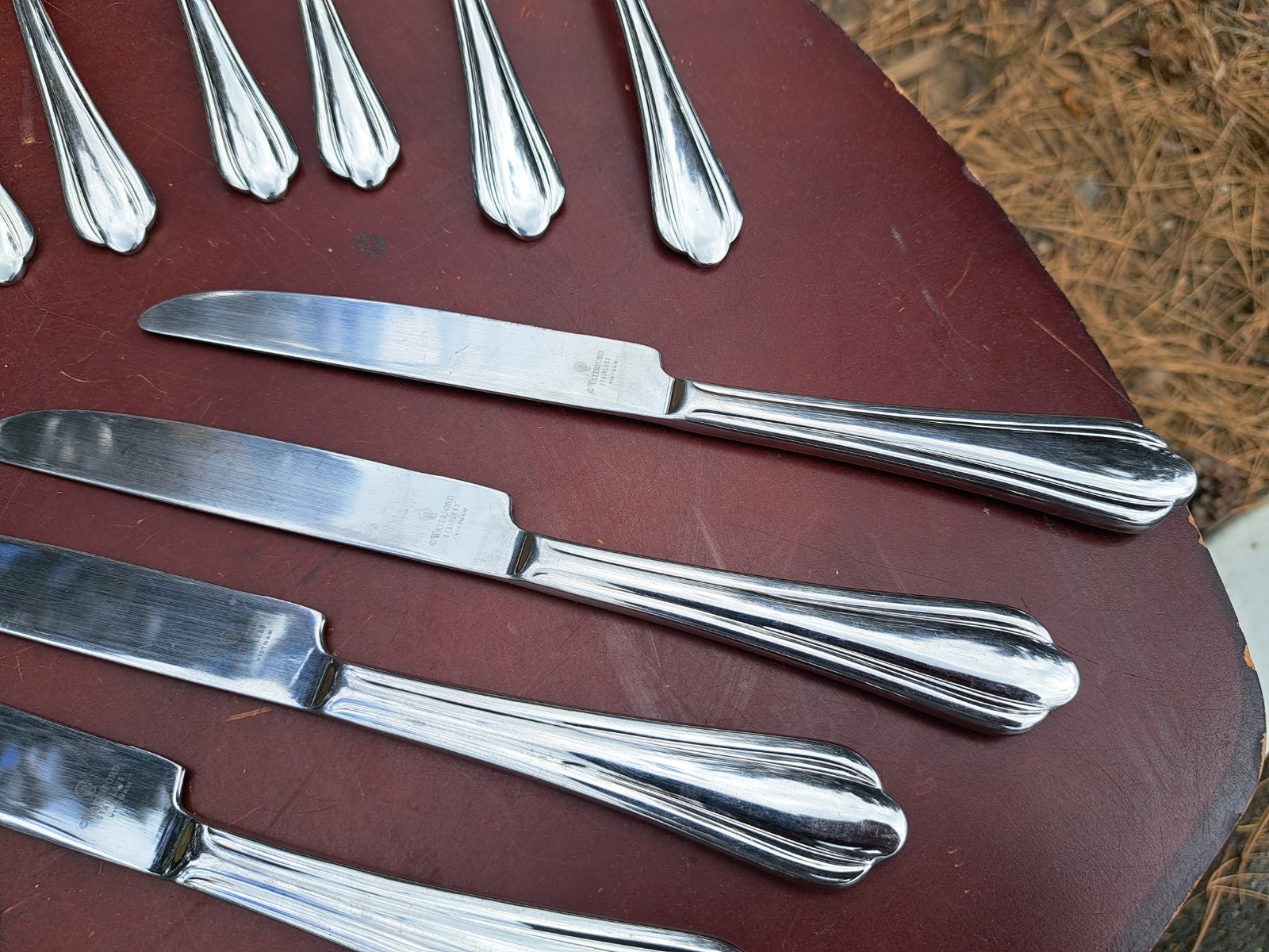Waterford LINEAR 18/10 Stainless Flatware Vietnam Lot Of 25 Pieces