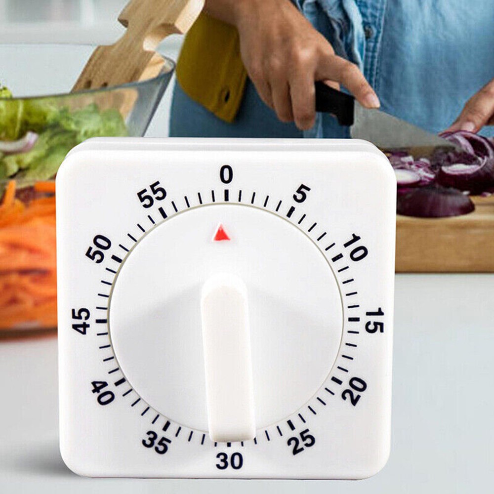 Mechanical Timer Game Count Down Counter 1Hr/60Min Alarm Kitchen Cooking Tool N