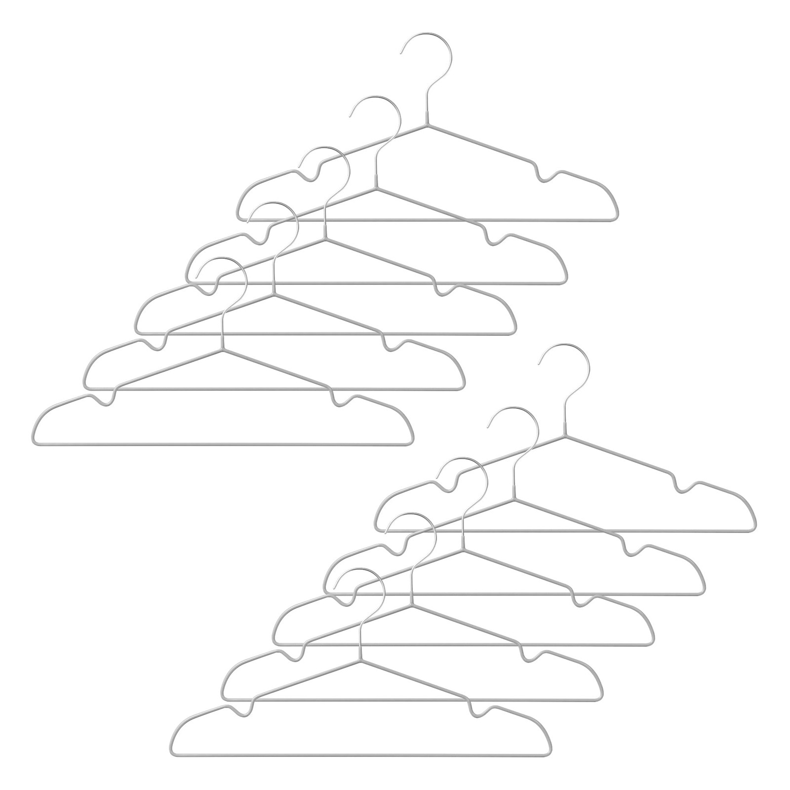 MUJI Non-Slip Hangers, Approx. 41cm Wide, Set of 10, 83857868