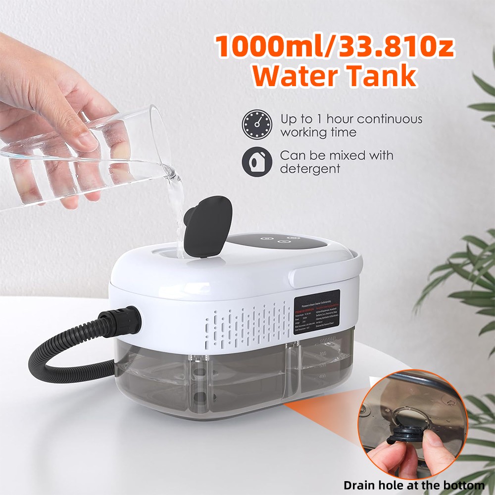 3000W Handheld Steam Cleaner High Pressure & High Temp for Home Car Cleaning Kit