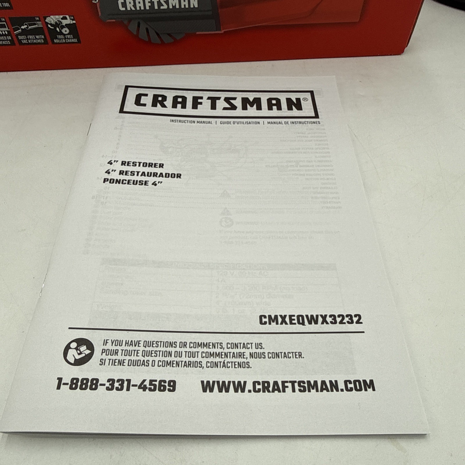 CRAFTSMAN Restorer Drum Sander Paint Finish Removal Dust Management Port
