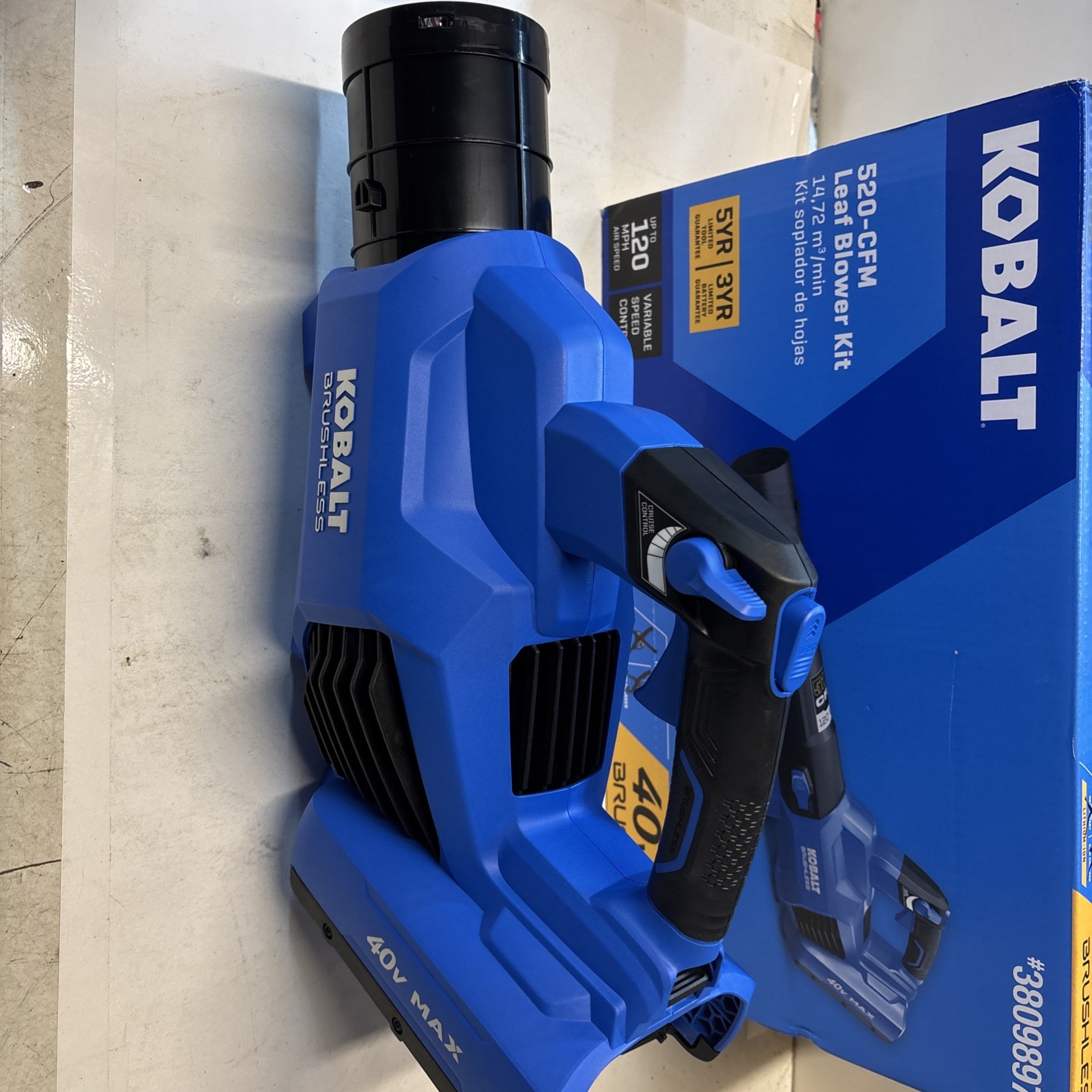 NEW Kobalt 40V Max Brushless Leaf Blower 520CFM KLB 1040B-03.TOOL ONLY. SH 0053