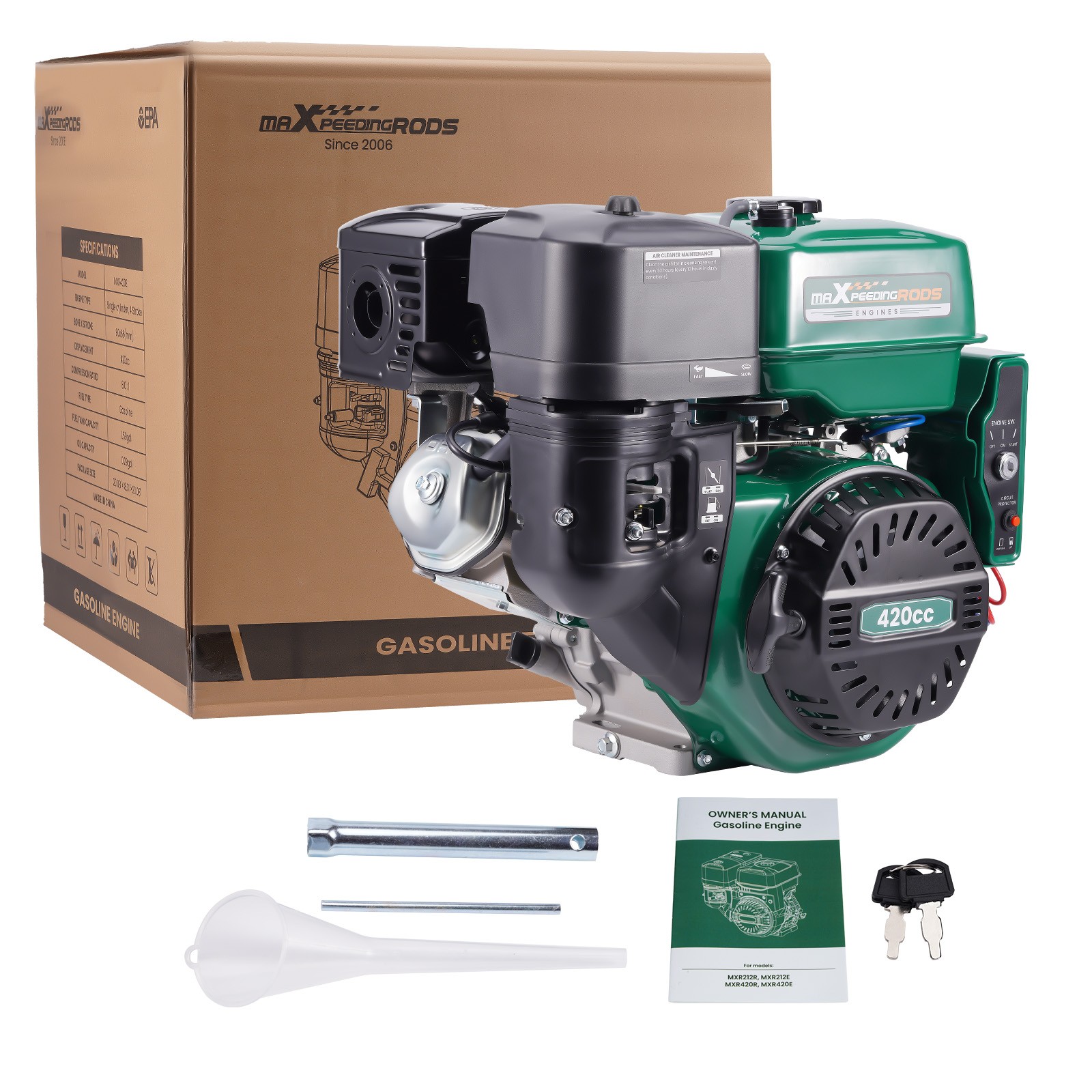 420cc Gasoline Electric Start Engine Motor Horizontal 4 Stroke For Mini-Bike