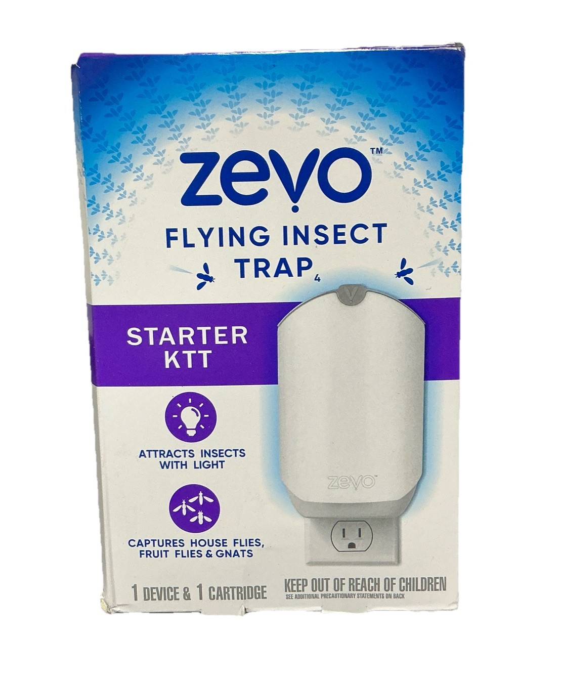 Zevo Flying Insect Trap Starter Kit. 1 Device & 1 Refill Cartridge