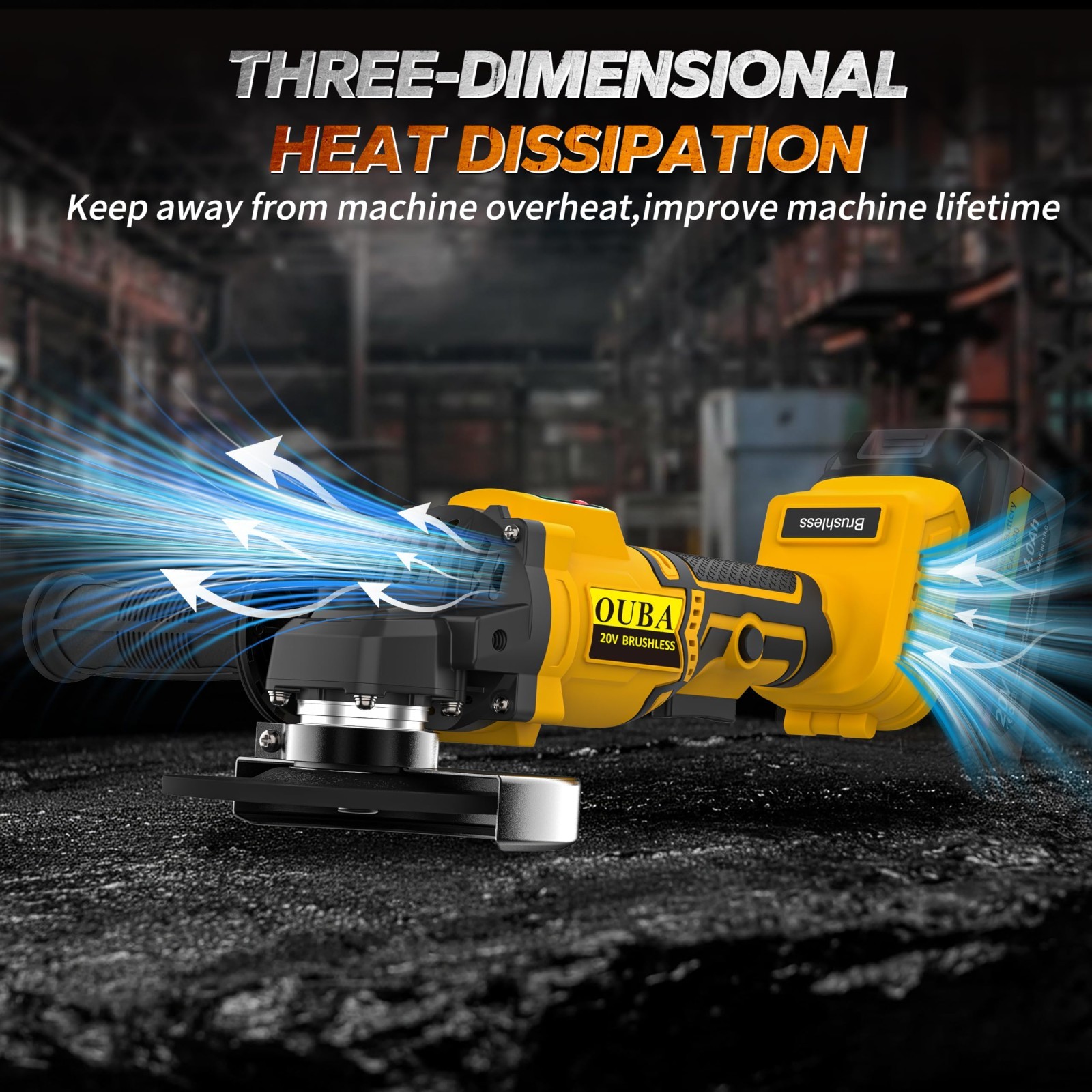 Cordless Angle Grinder For Dewalt 20V MAX 4-1/2″5″ Brushless 22PCS Accessory Kit