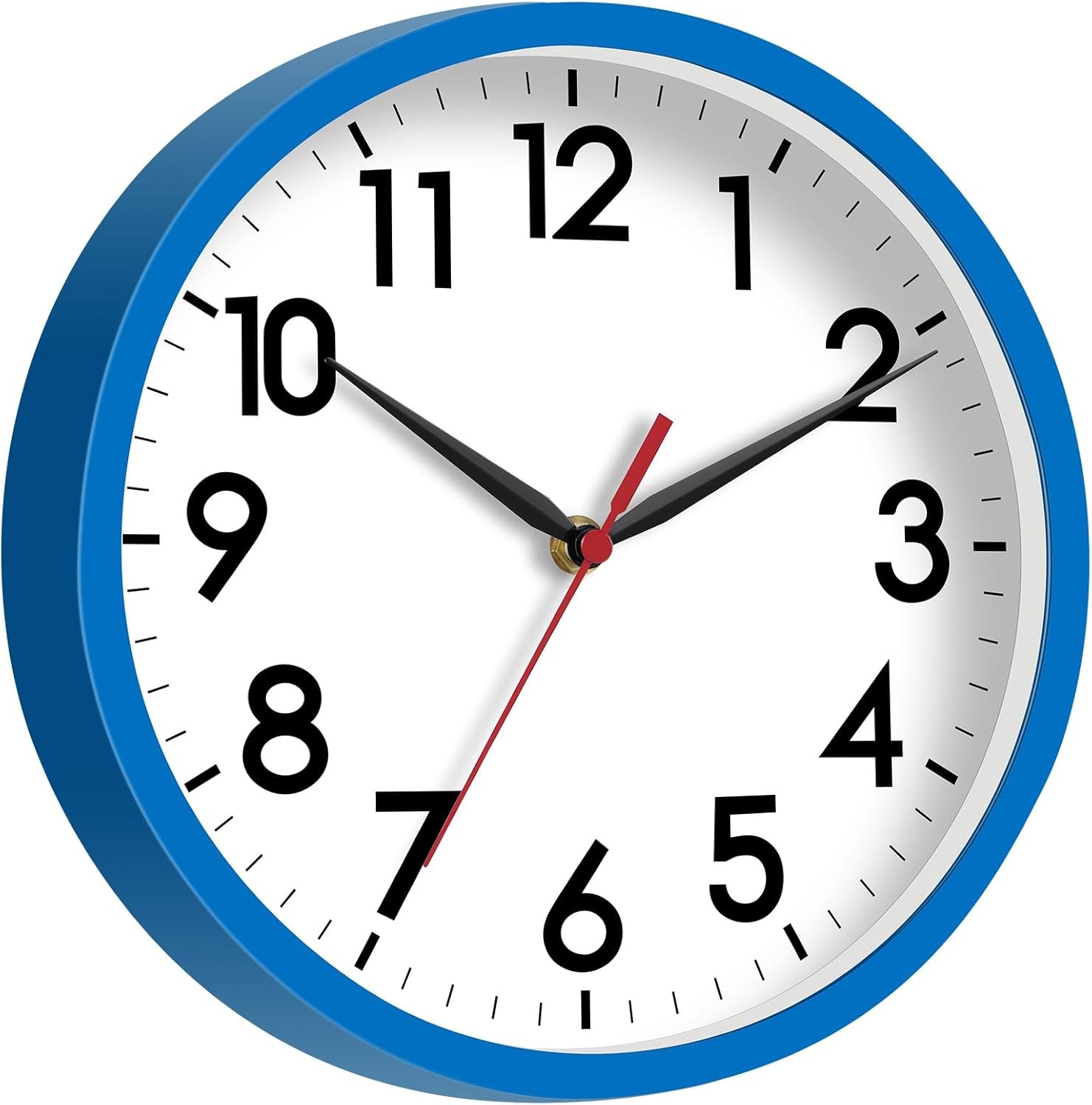 Silent Wall Clock Non-Ticking Analog Battery Operated – Home Office Kitchen Deco