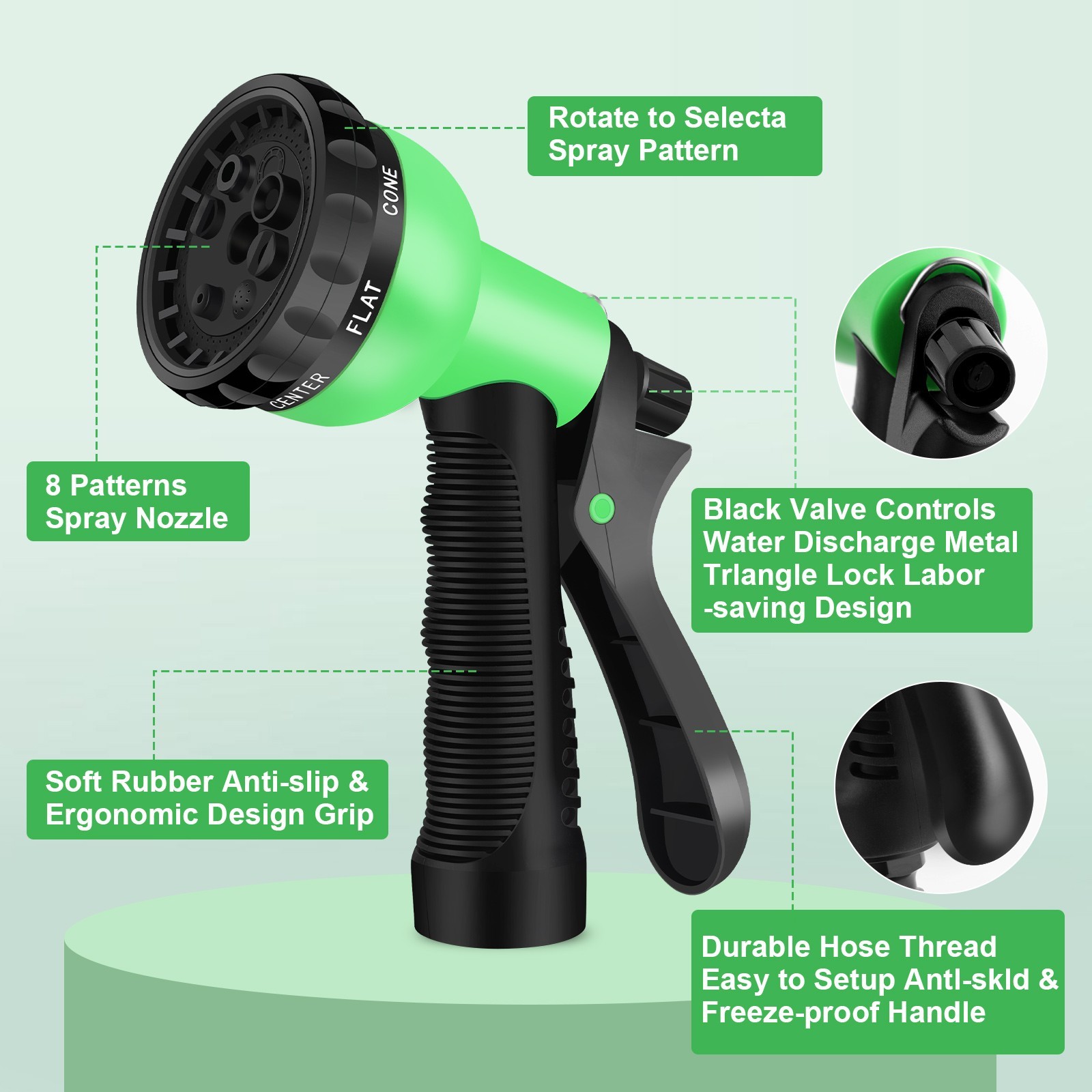 Heavy Duty 25-100FT Expandable Garden Hose Pipe Flexible With Water Spray Gun