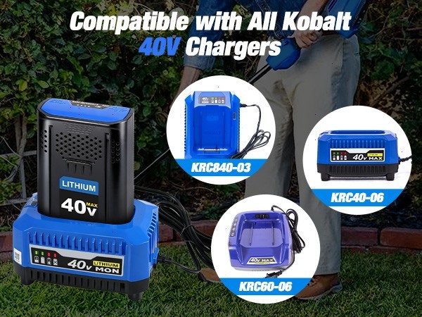 1~2PACK For Kobalt 40v MAX 8.0 Ah Extended Run Li-Ion Battery KB440-03 KB540-06