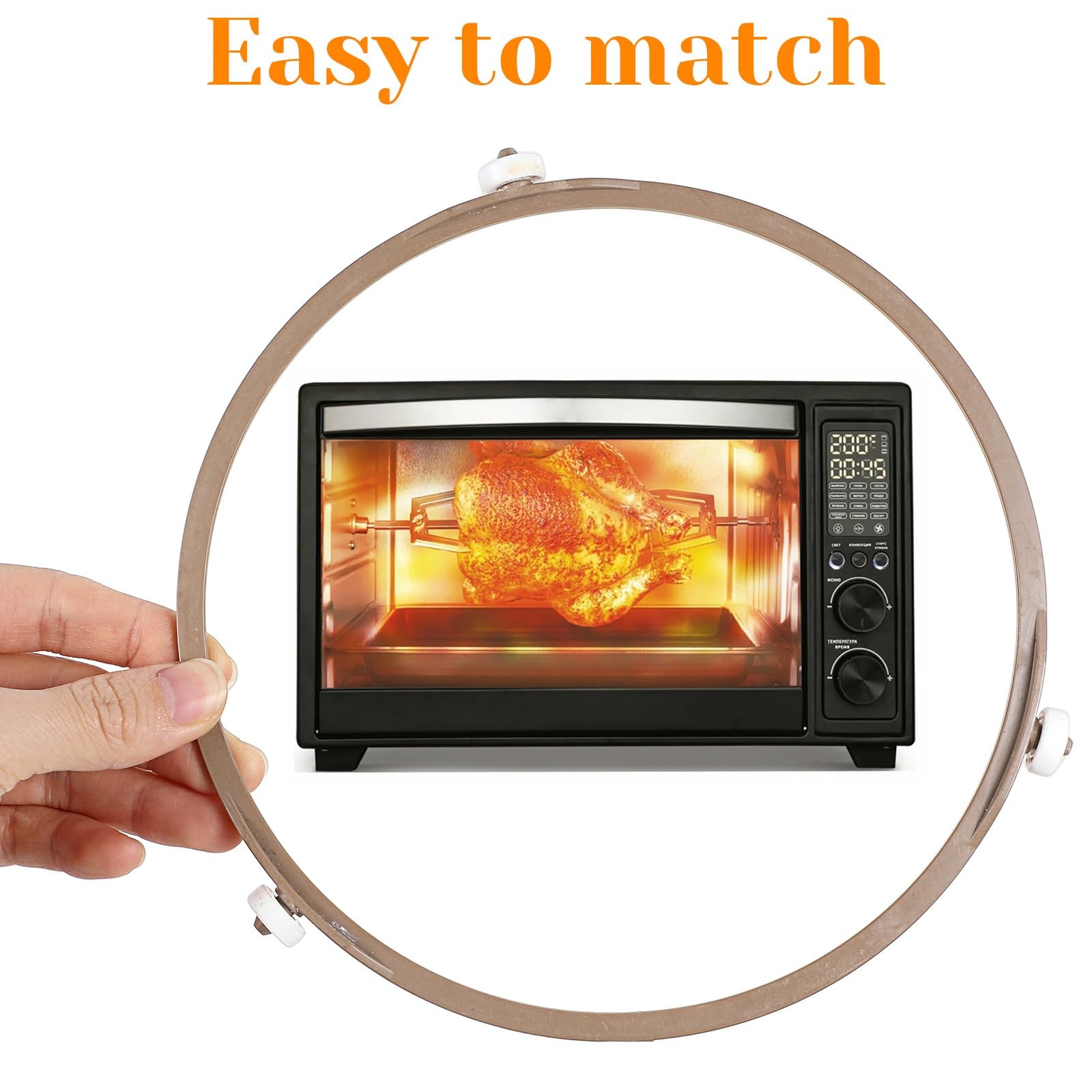 Microwave Turntable Ring Replacement 7.09 Inch Abs Plastic Rotating Ring with…