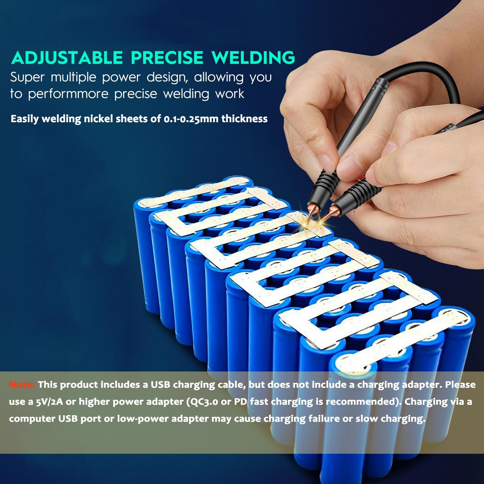 Battery Spot Welder, Portable Spot Welder With 1.8″ Visual Display, Continuou…